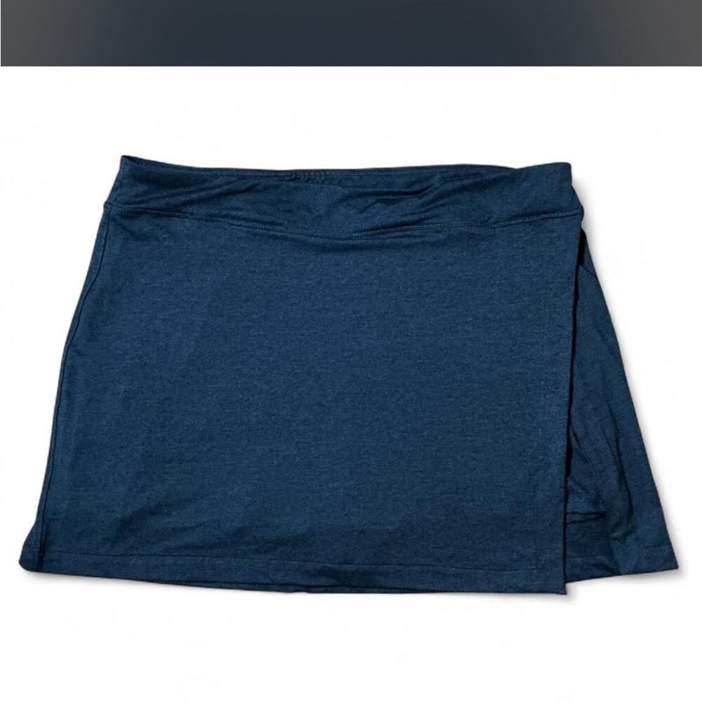 Quince Performance Tech Skort Blue Large Faux Wrap